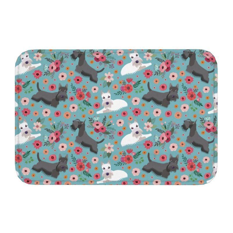 Cute Scottish Terrier  Front Door Floor Entrance Mats Indoor Scottie Dog Bath Kitchen Doormat Toilet Carpet Rug Home Decoration