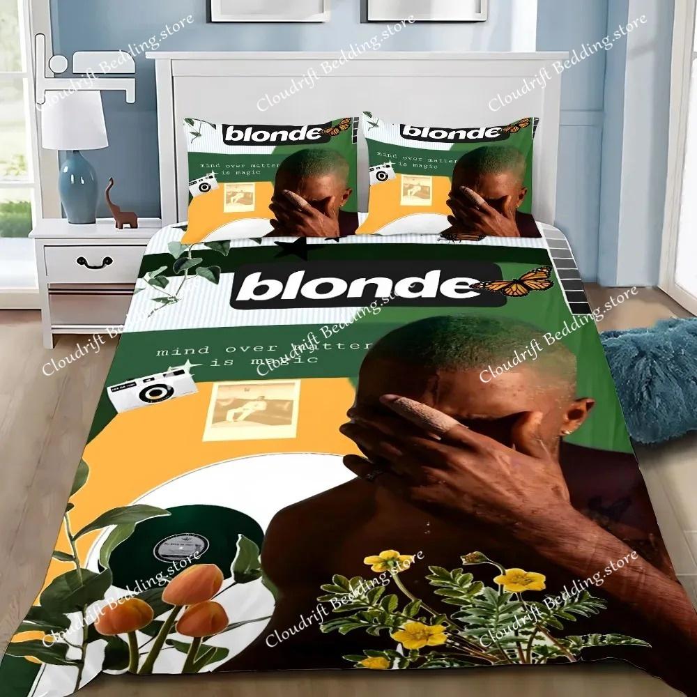 Frank Ocean Duvet Cover Pillowcase Music Blond Bedding Set Adult Boy Girl Bedroom Decoration Children Single Double Large Size