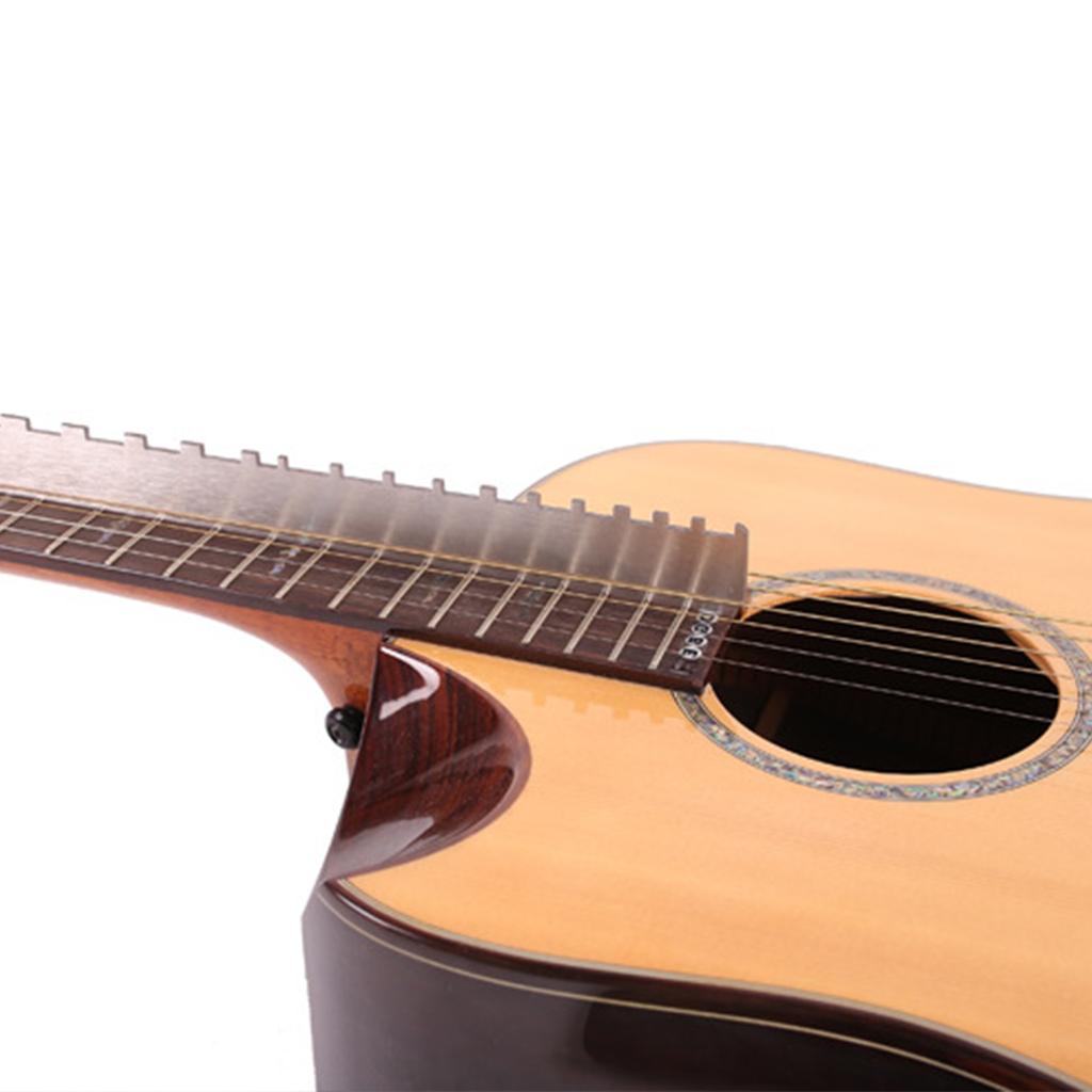 Гитарная линейка для гитарного грифа с насечками, линейка для гитарного грифа, инструмент для мастера по изготовлению гитарных грифов, нержавеющая линейка для гитарного грифа с насечками