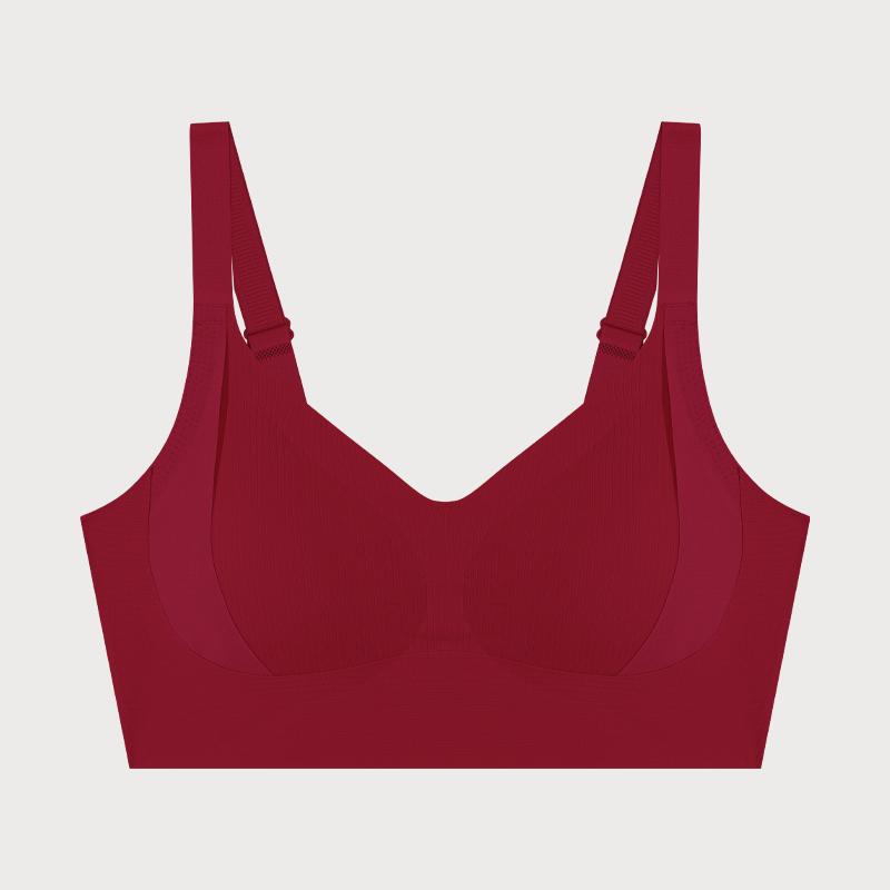 FINETOO Plus Size Women's Widened Shoulder Strap Bra Seamless Mesh Pull-up Underwear Female Full Coverage Vest Sport Bralette