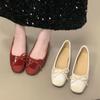 Fashion Bow Fashion Women Flats Marie Jane Shoes New Trend Shallow Sandals 2025 Summer Designer Casual Cozy Walking Loafers Shoes Mujer