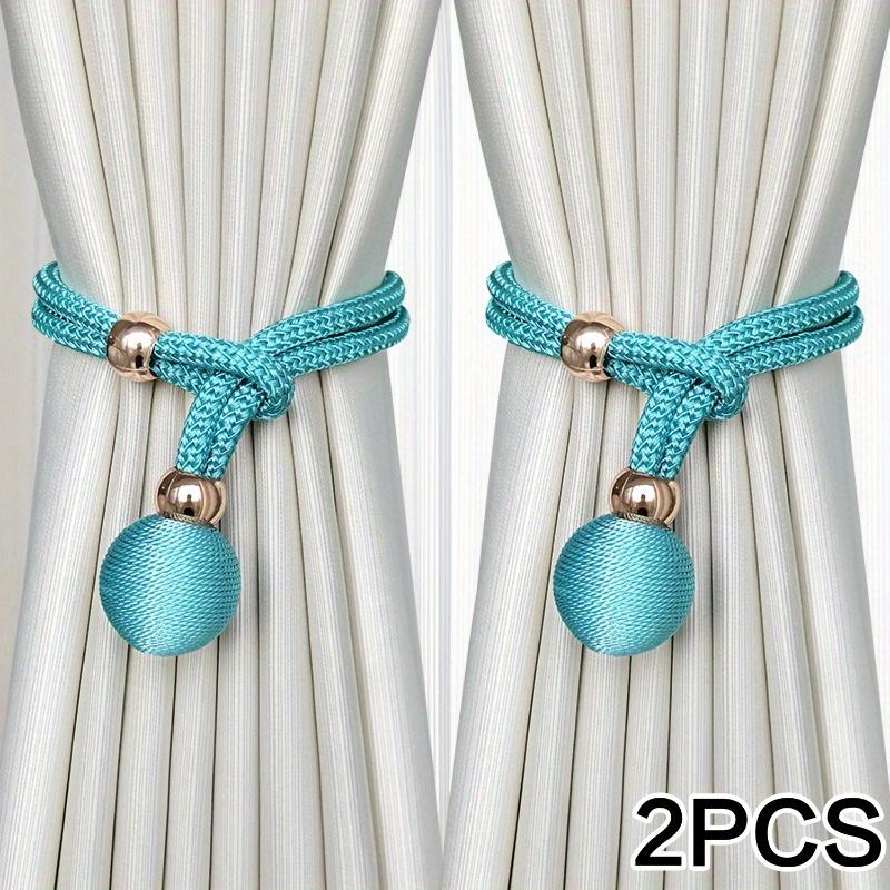 2Pcs Adjustable French Ball Curtain Tiebacks, Convenient Draped Tiebacks Decorative Curtain Fixer Curtain Tiebacks