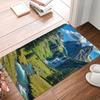 Snow Mountain Peak Pattern Carpet Various Styles With Sunset Snow Mountain Forest Lake Nature Art Designs Rug For Home Decor