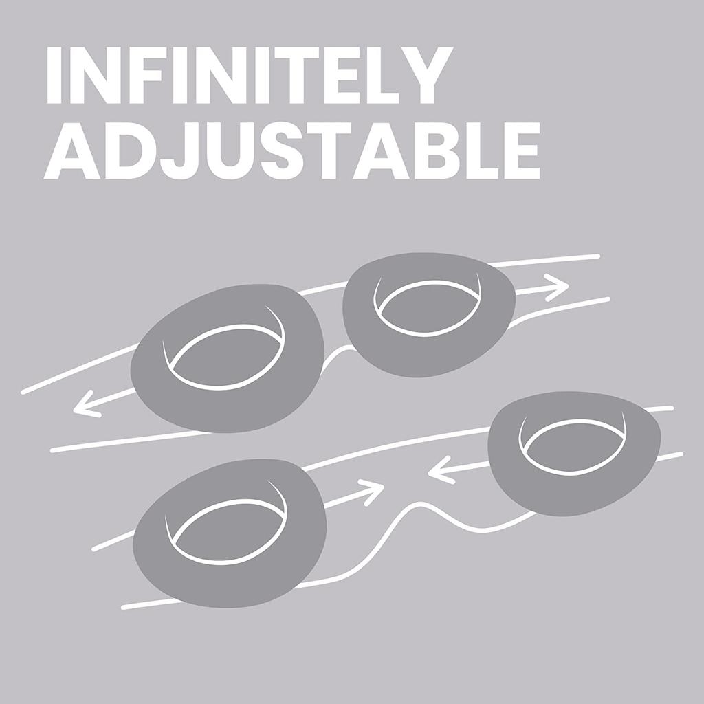 1pc Blockout Light Eye Mask For Sleeping, 3D Contoured Round Blindfold With Adjustable Strap For Nap Travel Night Shift