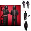 Squid Game Cosplay Jumpsuit For Children Featuring Nylon Blend Material