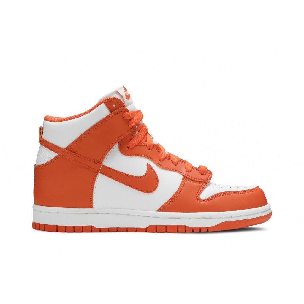 Nike Dunk High SP Grade School 'Syracuse' 2021 (Unisex) White / White / Orange Blaze Kids' Skateboarding Shoes DB2179 100