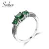 SODROV Винтажные ювелирные изделия изумрудного цвета с цирконом, обручальные кольца