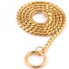 Golden Stainless Steel Snake Chain Metal Dog Chain P Chain Small Medium and Large Dog Pet Supplies Dog Necklace