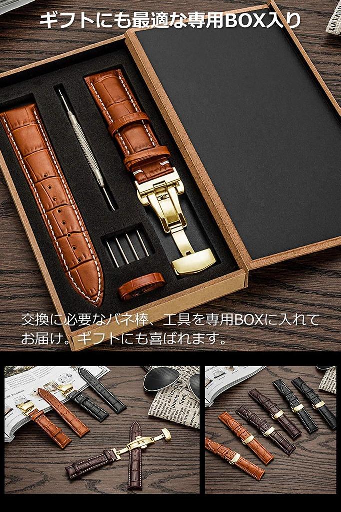 Watch Strap Watch Band 23mm 24mm 22mm 21mm 20mm 19mm 18mm Genuine Leather Watch Band Replacement Strap D Buckle Waterproof Sweatproof Watch Leather
