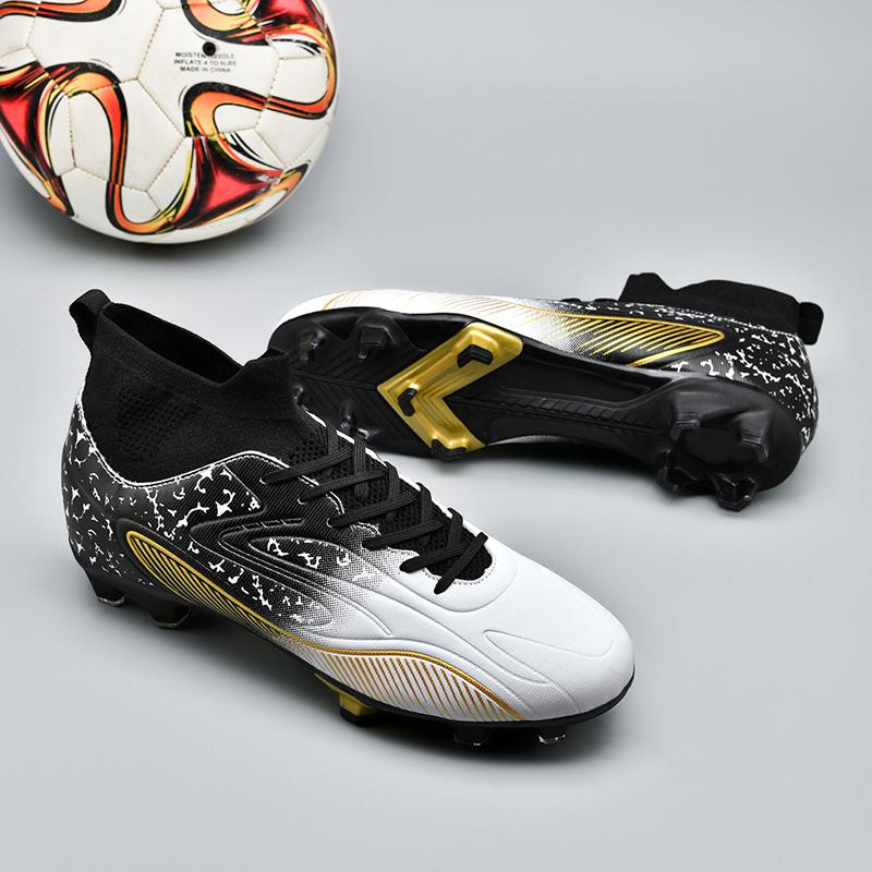 Футбольные бутсы унисекс 35-45, высокоэластичные носки на шнуровке, тренировочные искусственные луга, спортивные тренировки на открытом воздухе, футбол для детей