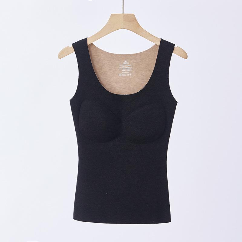 Женский бесшовный жилет из немецкой шерсти и шелка с кашемиром для утепления на осень и зиму