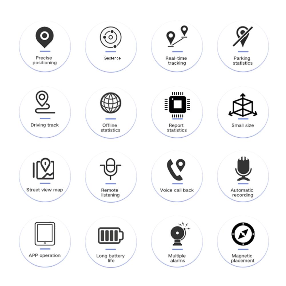 GF22 GPS Трекер Защита от потери Устройство отслеживания в реальном времени Магнитный Противоугонный Позиционер Автоматическая сигнализация Геозона История маршрутов