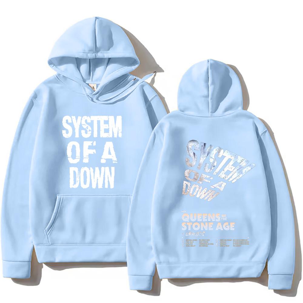 Худи Rock Band System of A Down System of A Down Тур 2026 Толстовка Альтернативная Метал Музыка Уличная Одежда Унисекс Готический Топ