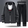 Mens Lightweight Sport Suit Set Hooded Baseball Jacket Pants Casual Athletic Outfit