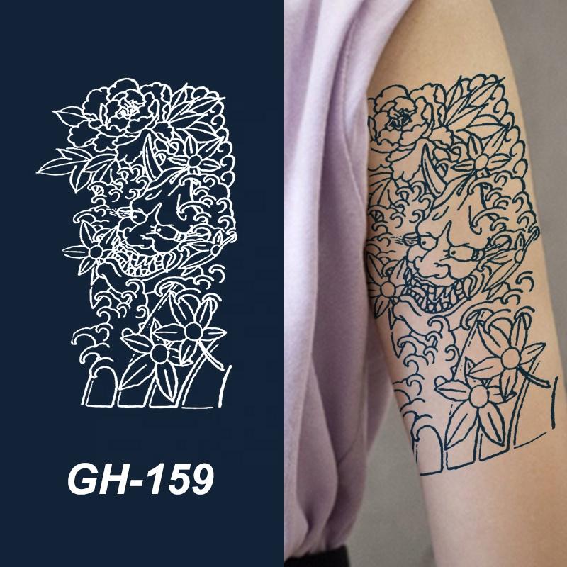 GH Hot Sale Waterproof Long Lasting Temporary Tattoos Stencil Body Art Arm Chest Leg Shoulder Tattoo Stickers for Girl Men Women