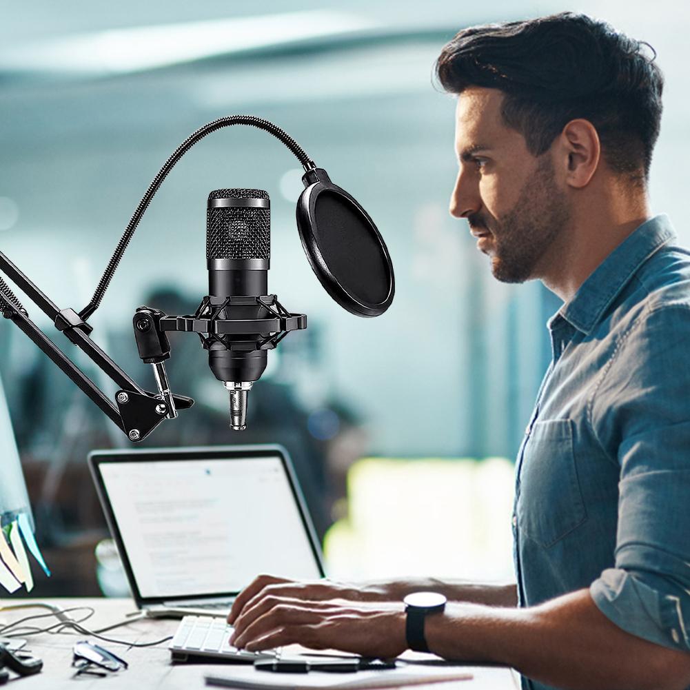 V8 Live Sound Card Podcast Equipment Live Broadcast DJ Device with BM800 Microphone Set For Music Recording Live Streaming