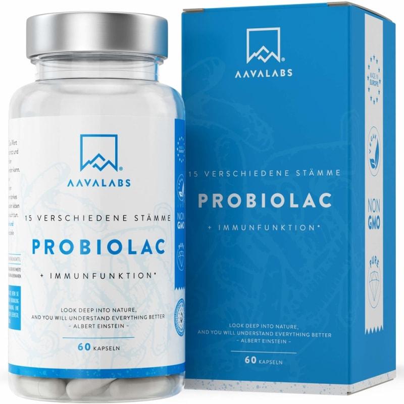 AAVALABS Probioc 60 капсул, 15 отфильтрованных пробиотиков и инулин (Запас на 2 месяца)