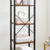 Regał Ciemny Brąz Na Książki Wąski Loft Vr37 40X30X187,5 Begryf