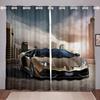 3D-печать на заказ шторы с крутым рисунком гоночного автомобиля для детской комнаты, игровой комнаты, декоративные шторы с люверсами сверху
