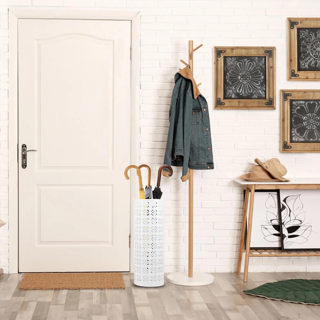 Новая стойка для зонта, металлический круглый полый держатель для хранения зонта, держатель для трости для дома, прихожей, офиса, отеля