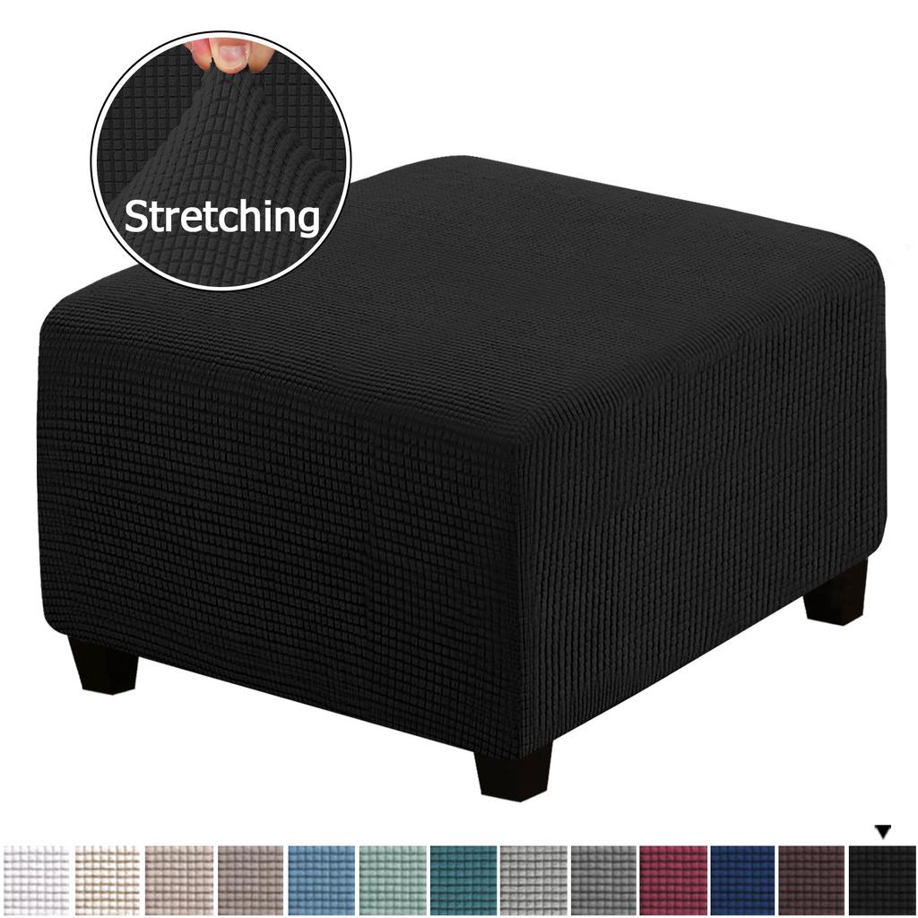 Square Elastic Step Cover Thickened Full Cover Square Low Stool Cover Household Sofa Step Stool Protection Cover