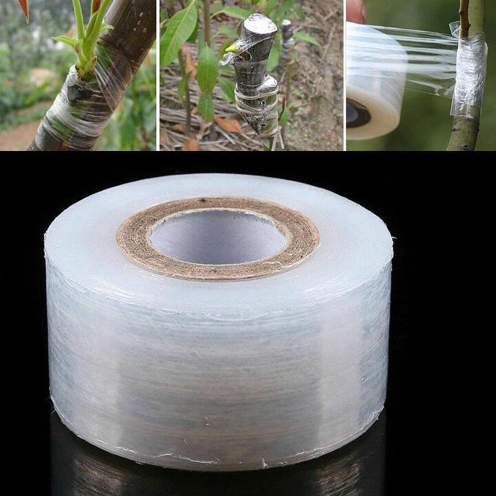 Nursery Grafting Tape Roll Stretchable Self-Adhesive Transparent Grafting Garden Plant Pruning Degradable Tape for Grafting