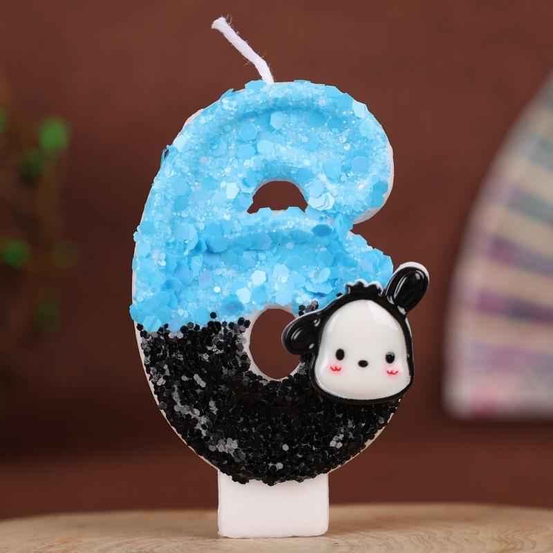 Pacha Dog Numbers Birthday Candle Cake Party Decoration Birthday Handmade Candles 0-9