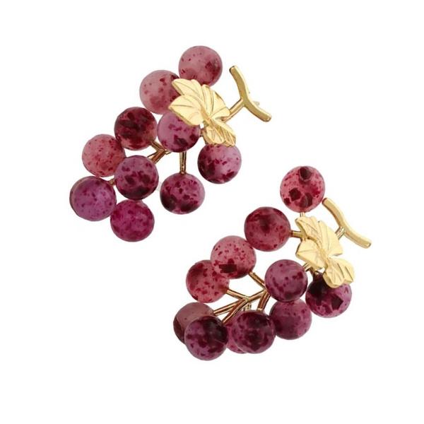 Серьги в форме винограда, серьги-подвески в форме фруктов, аксессуары Y2k для женщин и девочек