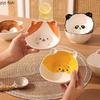 Cartoon Animal Shaped Ceramic Bowl Cute Breakfast Bowl Oat Bowl Yogurt Bowls Rice Bowls Soup Bowls Household Creative Tableware