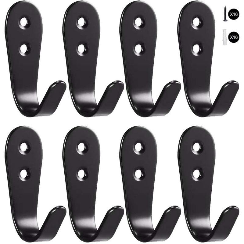 8PC Coat Hooks for Wall Heavy Duty Hooks for Hanging Coats No  Hooks Wall Mounted with Screws for Key Towel Bags