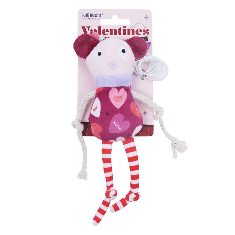 Elastic Rope Hanging Cat Toy Cute Mouse Doll Stretch Bounce Self Play Interactive Teaser for Indoor Cats Boredom Relief