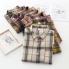 Женская ретро фланелевая рубашка в клетку - Кардиган в корейском стиле для весны и осени
