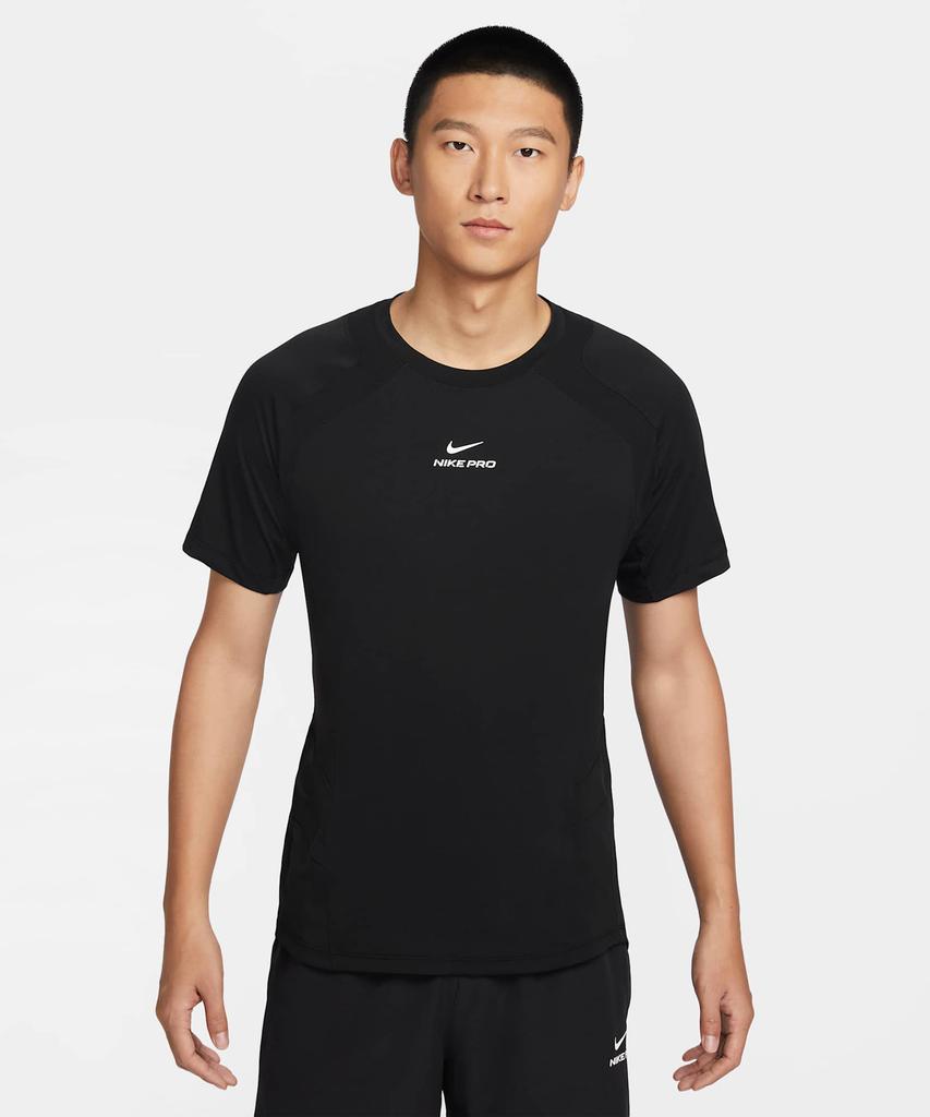 NIKE Pro Training Dri-Fit Adv Short Sleeve Top M - Black:White / If2215-010