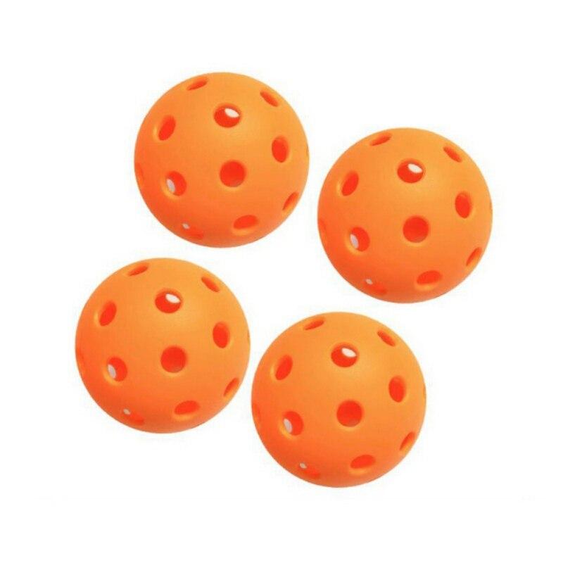 Outdoor Pickleball Orange 40 Holes High Elasticity Durable 6 Packs