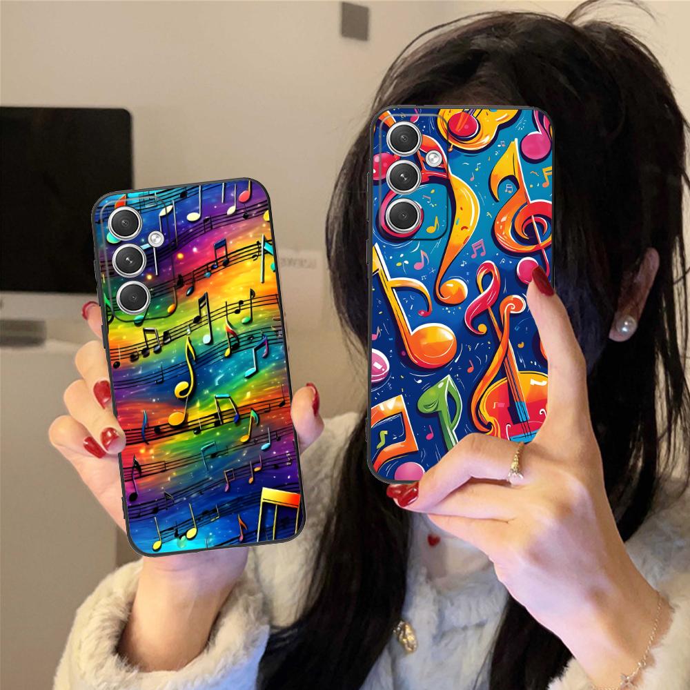 Чехол для мобильного телефона с нотным станом для Samsung Galaxy S26 S25 S24 S23 S22 S21 S20 Note20 Plus FE Ultra Цветная накладка