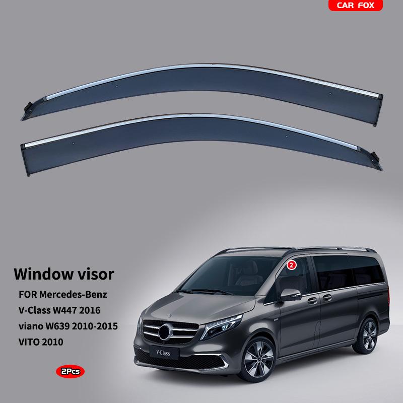 Для V-класса VITO Viano W639 W447 2010-2024 Защитный козырек от дождя на окнах, задняя крыша, солнцезащитный козырек от дождя, вентиляционный козырек, спойлер, крыло