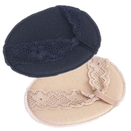 1 пара кружевных невидимых противоскользящих подушечек для обуви на высоком каблуке в передней части стопы на половину ярда