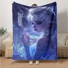 Custom 1pc Elsa's Magical Journey Blanket, Soft And Comfortable Blanket, Casual Warm, Camping Travel Blanket, Birthday Gift Q91074
