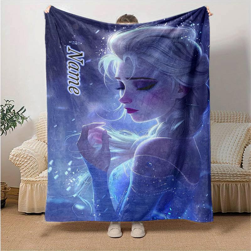 Custom 1pc Elsa's Magical Journey Blanket, Soft And Comfortable Blanket, Casual Warm, Camping Travel Blanket, Birthday Gift Q91074