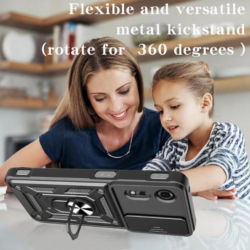 Magnetic Metal Ring Holder Cover for ZTE Blade A75 A55 A35 Nubia Focus Neo 3 Neo2 Slide Lens Camera Shockproof Armor Hard Case