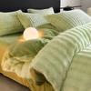 Winter Fall Thick Double-Sided A-Class High-Density Bubble Rabbit Flannel 4-Piece Bedding Set Warm Sheet Bedspread