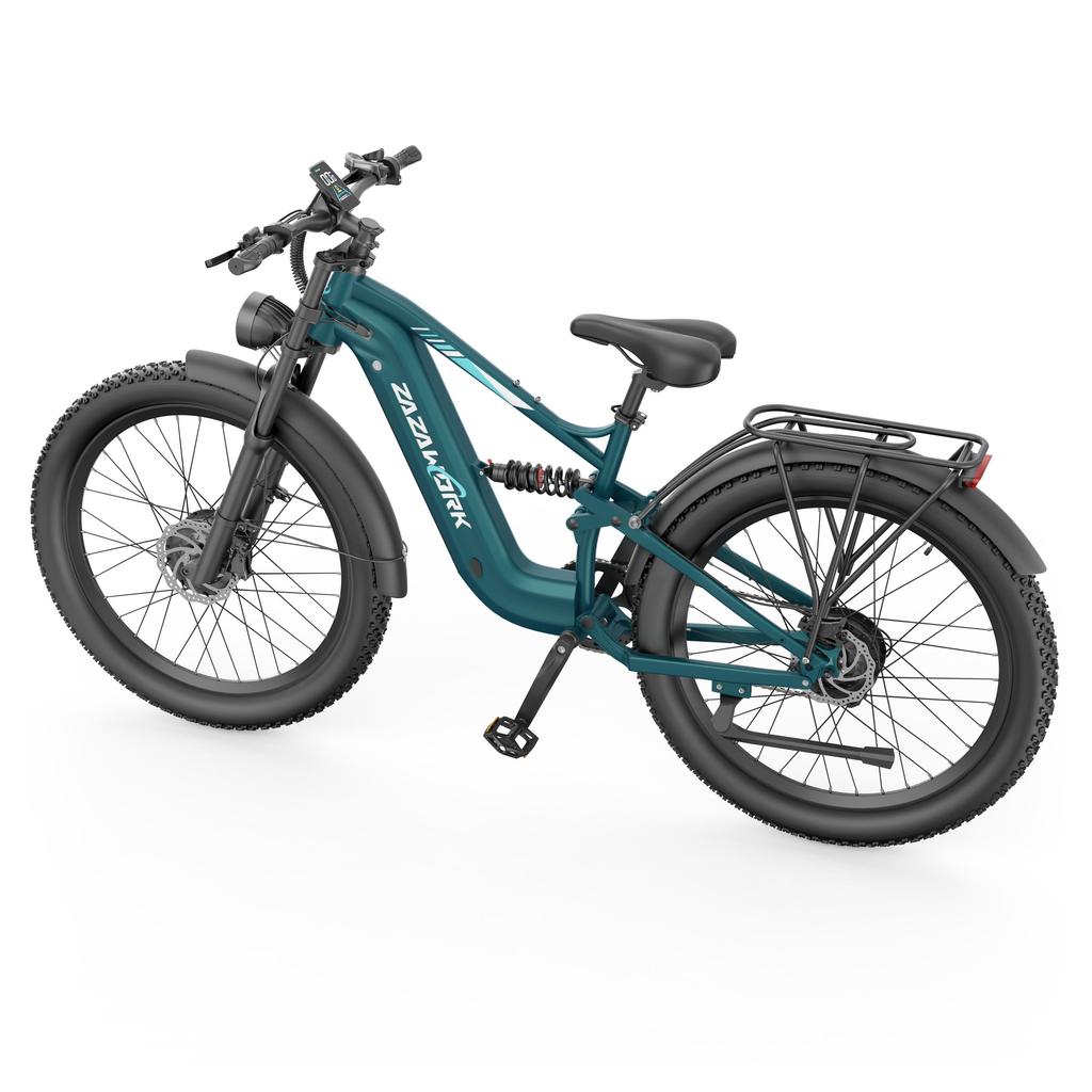 ZAZAWORK CF500 PRO High-end Electric Bicycle 1000W*2 Dual Motor 48V20Ah Battery 50KM/H Top Speed 27 Inch Off- Road Tires E-Mountain Bike