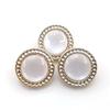 10PCS Beautiful Shank Buttons Round Gold Color Pearlized Shank Buttons Woman's Blouse Coat Clothes Accessories