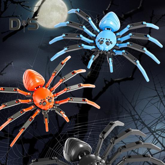 3D красочная гигантская фигурка паука с подвижными суставами, модель паука, реалистичное украшение для животных, обучающая игрушка для сборки паука, настольное украшение