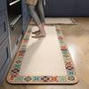 Diatomite Kitchen Mat with Oil-Proof Surface, Anti-Slip Bathroom Rug for Wet Floors - 50x80cm To 60x180cm Retro Patterns