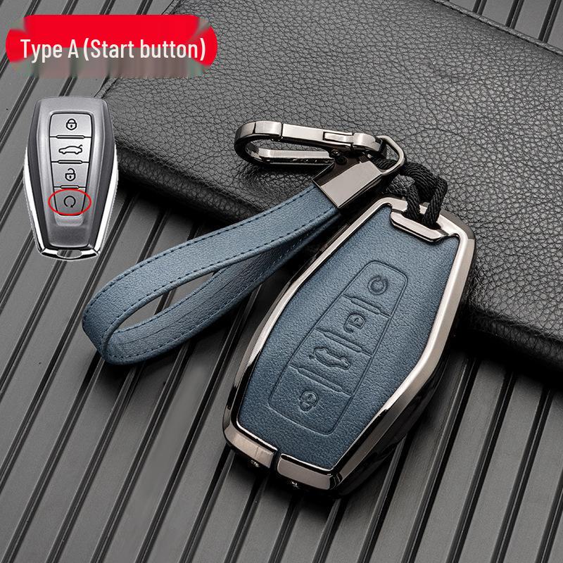 Alloy Leather Key Cover for Geely Models: Dihao, Binyue, Binrui, Bo Yue, Xingyue L, Xingrui