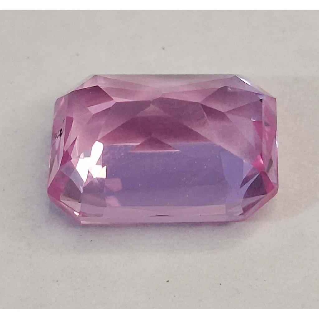 Natural Pink Sapphire Rk 471 10-12 Ct Emerald Cut Certified Stunning Gemstone
