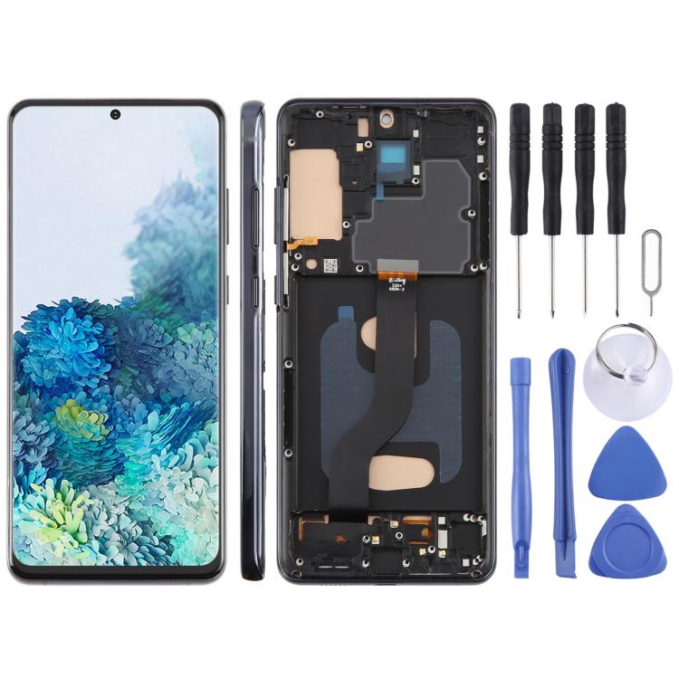 Для Samsung Galaxy S20+ SM-G985F 6,58 дюйма TFT ЖК-экран дигитайзер полный комплект с рамкой, не поддерживает идентификацию по отпечатку пальца