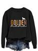 GOLDEN Mama Женская футболка с длинным рукавом, пуловер, толстовка для весны и осени (Европейский & Американский стиль)