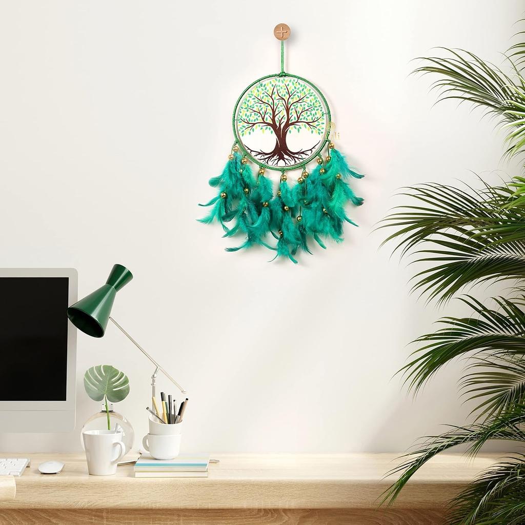 Ловец снов Дерево жизни, Dream Catcher Tree of Life (49 cm, Green), Duli